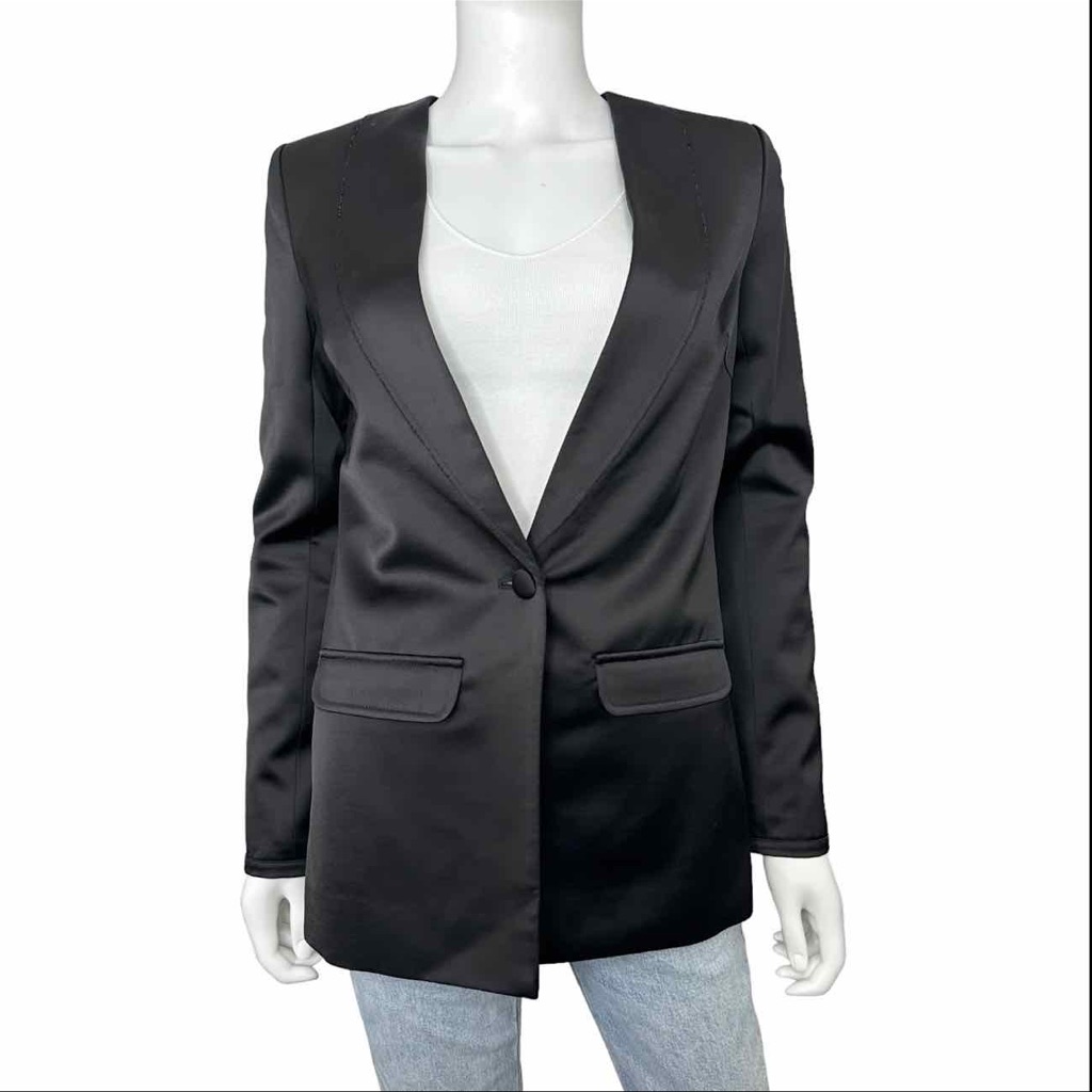 Elizabeth & James Black Satin Blazer, Nwt